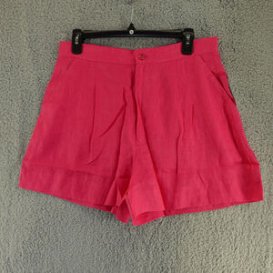 Women's Equipment Sylvette Linen Shorts Pink Size 10 NWT